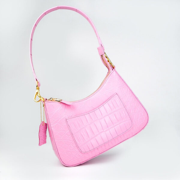 Women Crocodile Leather Underarm Hobo Bag - Image 6