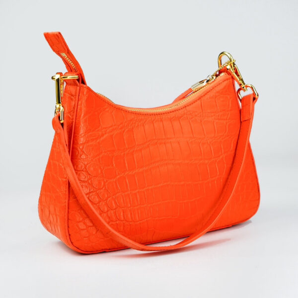 Women Crocodile Leather Underarm Hobo Bag - Image 5