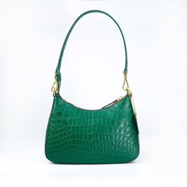 Women Crocodile Leather Underarm Hobo Bag - Image 2