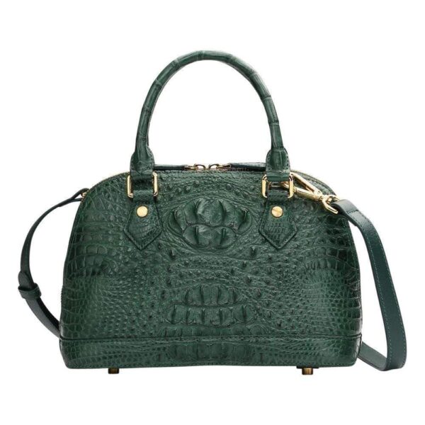 Women Genuine Crocodile Double Handle Tote Bag Small Size - Image 7