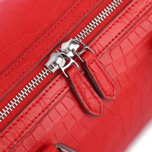 Women's Classic Genuine Crocodile Leather  Speedy Satchel Bags Top Handle  Boston Handbags - Image 9