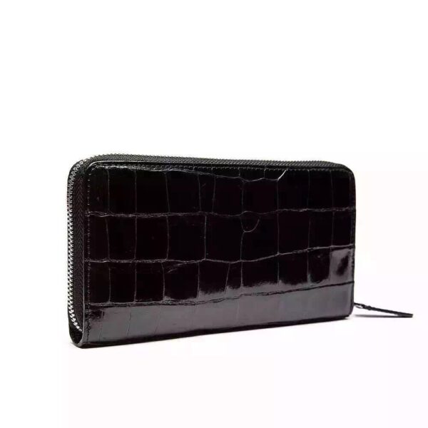 Womens Genuine Crocodile Leather Large Zip Around  Wallet For Women - Image 14