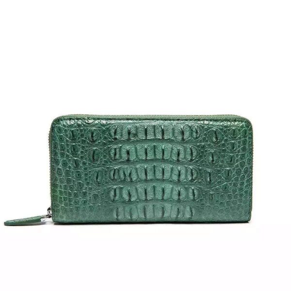 Womens Genuine Crocodile Leather Large Zip Around  Wallet For Women - Image 4