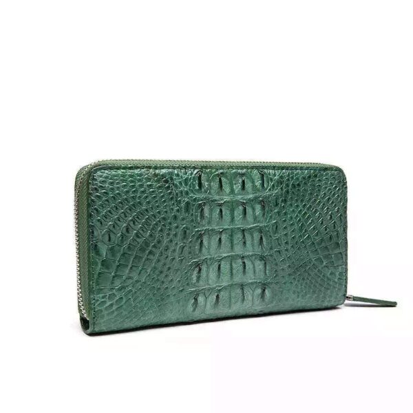 Womens Genuine Crocodile Leather Large Zip Around  Wallet For Women - Image 5