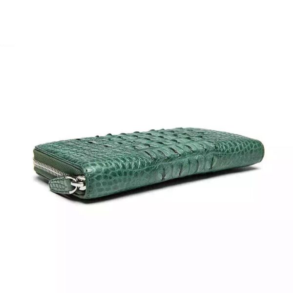 Womens Genuine Crocodile Leather Large Zip Around  Wallet For Women - Image 6