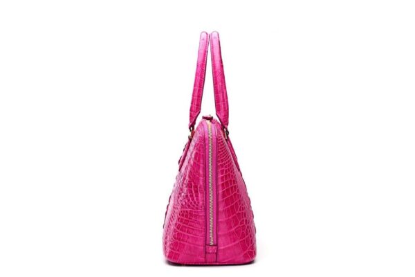 Genuine Crocodile Leather Promenade Shell Handbag For Women - Image 7