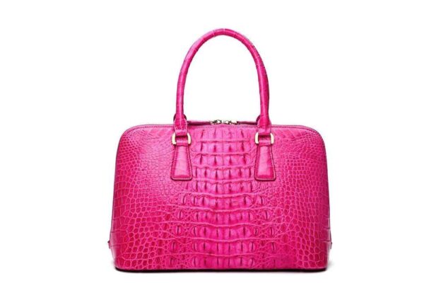 Genuine Crocodile Leather Promenade Shell Handbag For Women - Image 5