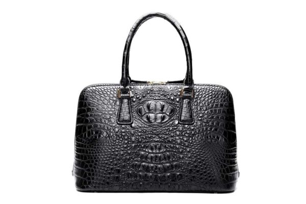 Genuine Crocodile Leather Promenade Shell Handbag For Women - Image 3